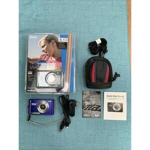 Vivitar Vivicam 8225 8.1MP Digital Camera W/ Accessories Purple Not Tested-Parts